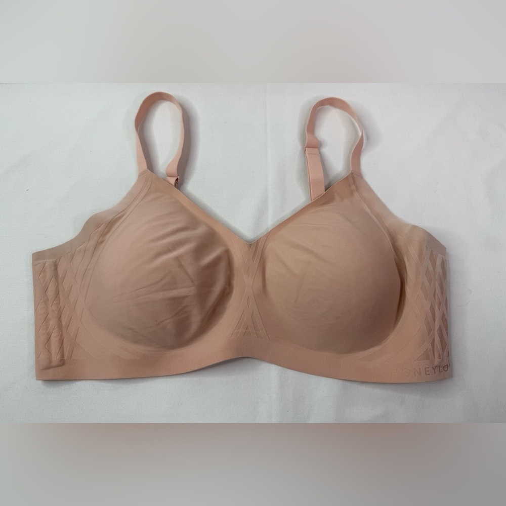 Honeylove Silhouette Roses Bra Blush Color Size 1X - Picture 3 of 10